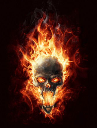 Flaming Skull Wallpaper