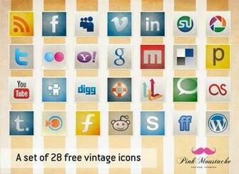 New Icon Set And Vintage Wallpaper Pinkmoustache Net Vector