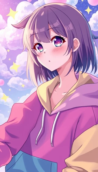 Anime Hoodie Girl Wallpaper