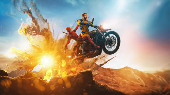 Deadpool Wolverine Explosive Adventure 4k Ultra HD Wallpaper