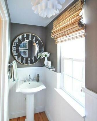 Bold Patterned Wallpaper Looks Wonderful Above Classic Beadboard And