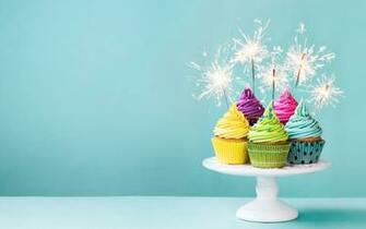 Happy BirtHDay Festive Cupcakes Bengal Lights Congratulations