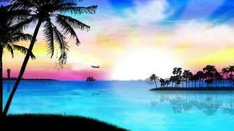 Similiar Tropical Beach Sunset HD Wallpaper Keywords