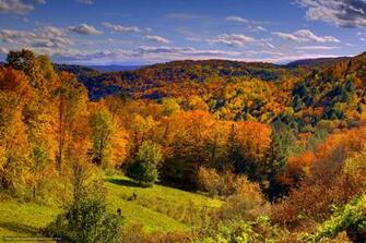 Vermont Autumn Background Wallpaper