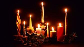 Christmas Candle Lights HD Wallpaper For iPhone