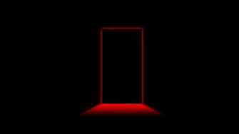Door Light Shadow Black Red Wallpaper MixHD