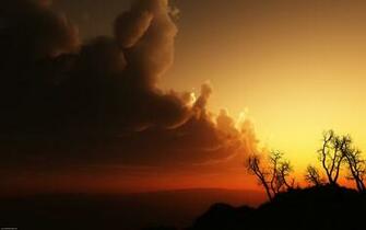 Red Dawn Landscape Wallpaper