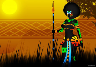 African Art Wallpaper On