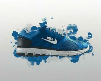 Blue Nike Shoes Air Wallpaper Image