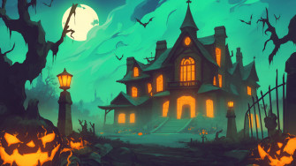 Haunted House Halloween Wallpaper Pre