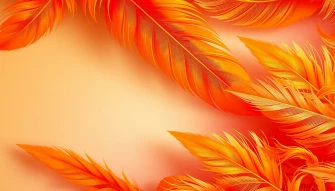 Orange Feather Wallpaper
