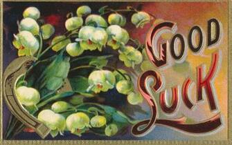 Vintage Good Luck Card Wallpaper