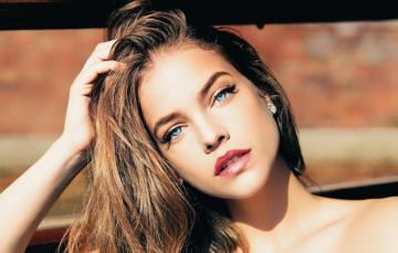 Wallpaper Girl Brown Hair Photo Blue Eyes Model Lips
