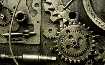 Metal Gears Abstract Machine Pattern Wallpaper