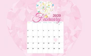 February Desktop Wallpaper Calendar