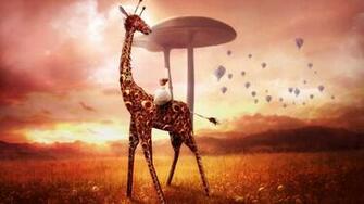 Giraffe Dream Art Creative Wallpaper New HD