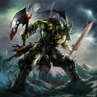 Wow Fanart Orc Death Knight By Dwinbotp