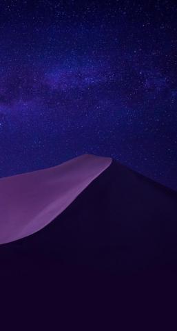 Desert At Night With Little Stars Filling The Sky Phone