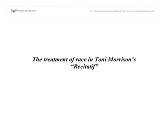 The Treatment Of Race In Toni Morrisons Recitatif