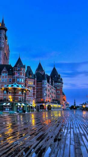 Quebec City Canada Chateau Frontenac Castle Evening iPhone 5s