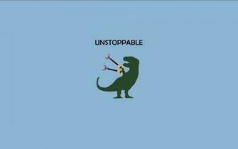 Green T Rex Illustration With Unstoppable Text Overlay
