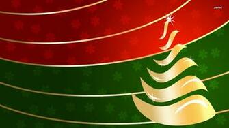 Golden Christmas Tree Wallpaper Holiday