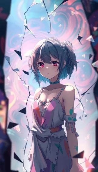 Broken Anime Girl Wallpaper