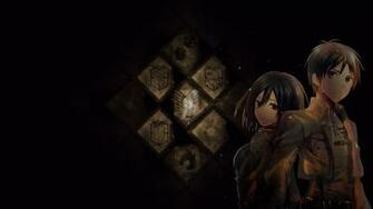 Attack On Titan Wallpaper Eren Emblem Mikasa
