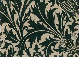 Thistle Wallpaper Black On Greige Depicting Flowers