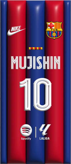 Fc Bracelona Home Kit 3d Wallpaper By Muji Mcaustin On