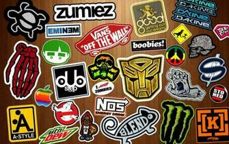 Stickers On Wood Wallpaper By Dereklatondre