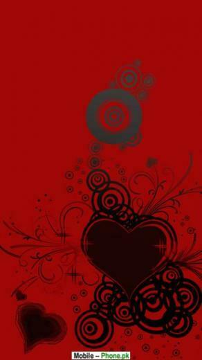 Red Heart Black Background Image Christmas Tree