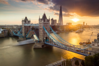 Bridge Sunset Traffic Tower London Wallpaper HD