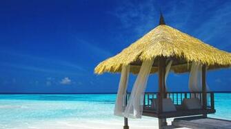 Image Caribbean Beach Huts Desktop Wallpaper Pc Android