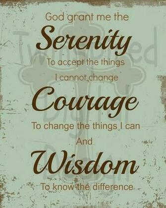 Serenity Prayer With Faint Cross Background By Twinspireddigital