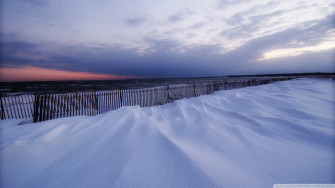 Snowy Beach Winter Ultra HD Desktop Background Wallpaper For 4k