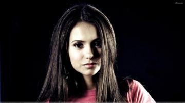 Nina Dobrev Smiling Cute Face And Black Background Wallpaper