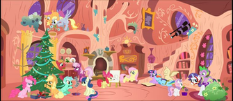 Mlp Christmas Scene Vector By Stinkehund