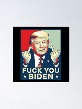 Fuck You Biden Retro Trump Pop Art Poster By Newmanfmg