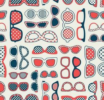 Seamless Fashion Eyeglasses Background Digital Art By Kidstudio852