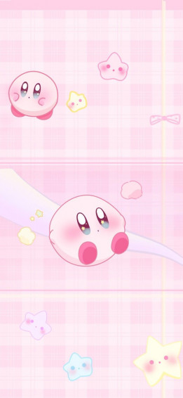 Eileen On Kirby Character Pink Wallpaper