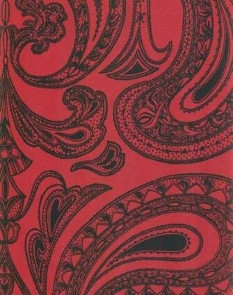 Wallpaper Malabar Black On Yellow Indian Paisley Design