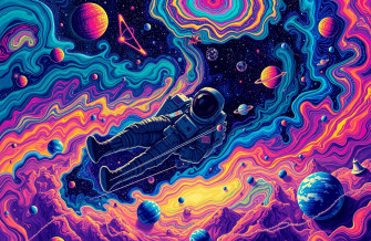 Psychedelic Astronaut Wallpaper
