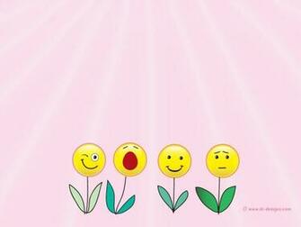 Cute Happy Smiley Face Flowers Wallpaper For Your
