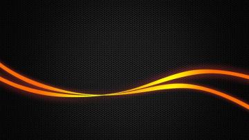 Orange Waves On Hexagon Pattern Wallpaper