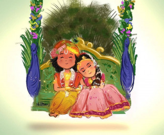 Cute Radha Krishna Wallpaper