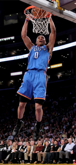 Russell Westbrook Dunk Pictures iPhone X Wallpaper