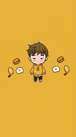 Cute Foodie Wallpaper Kartun Gambar Lucu Lukisan Akrilik