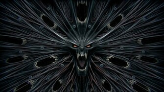Dark Skull Vampire Fangs Fantasy Wallpaper