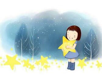 Children S Day Art Wallpaper Cute Little Girl Cartoon Illustration